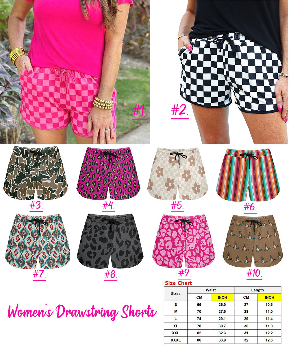 Draw string womens shorts