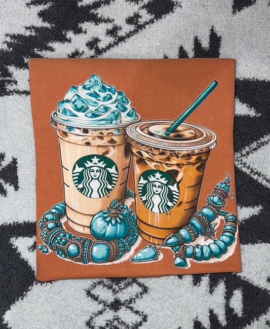 Turquoise Starbs Tee